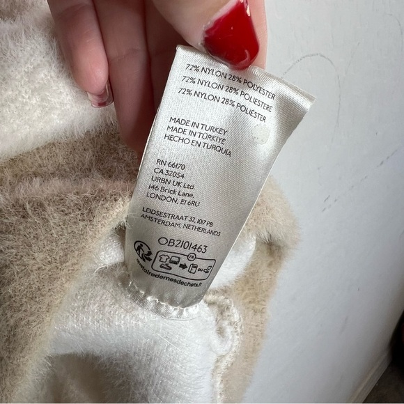 Anthropologie Maeve Cozy Ringer Sweater Top IVORY - Picture 8 of 9